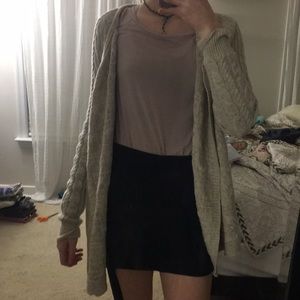 Athleta cream colored knit cardigan